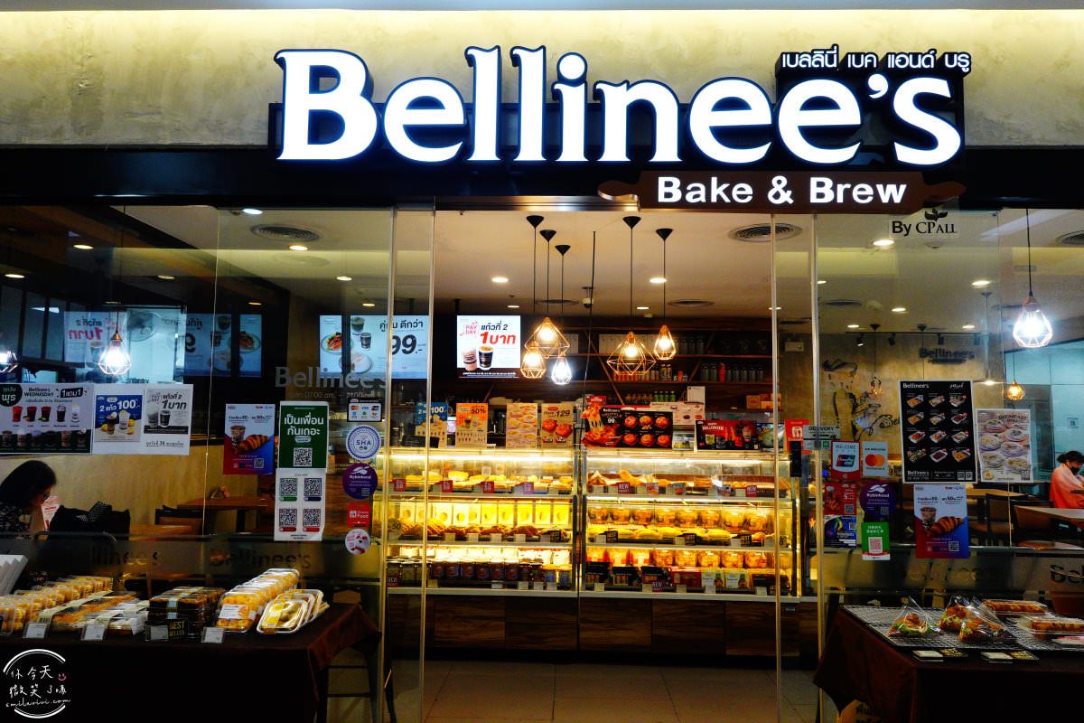 曼谷咖啡廳∥Bellinee's Bake & Brew@Fortune Town咖啡廳，曼谷早餐︱近喬德夜市，Phra Ram 9捷運站︱泰式粥品、滿滿蝦子，咖啡大折扣，價格便宜 13 BELLINEES 14