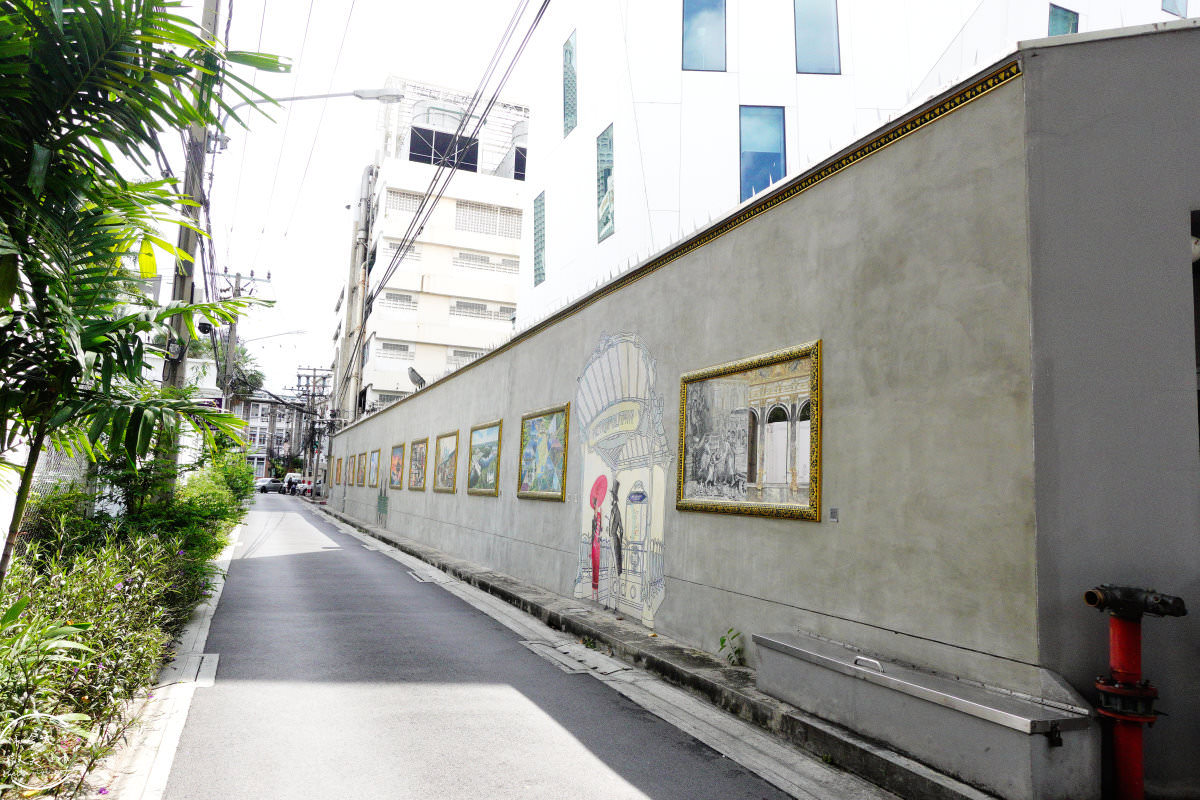 曼谷免費景點∥法國駐泰國大使館外壁畫，La France en Thaïlande立體彩繪︱免費拍照景點，外牆壁畫很好拍︱曼谷石龍軍路散策︱曼谷景點 17 FranceenThailande 17