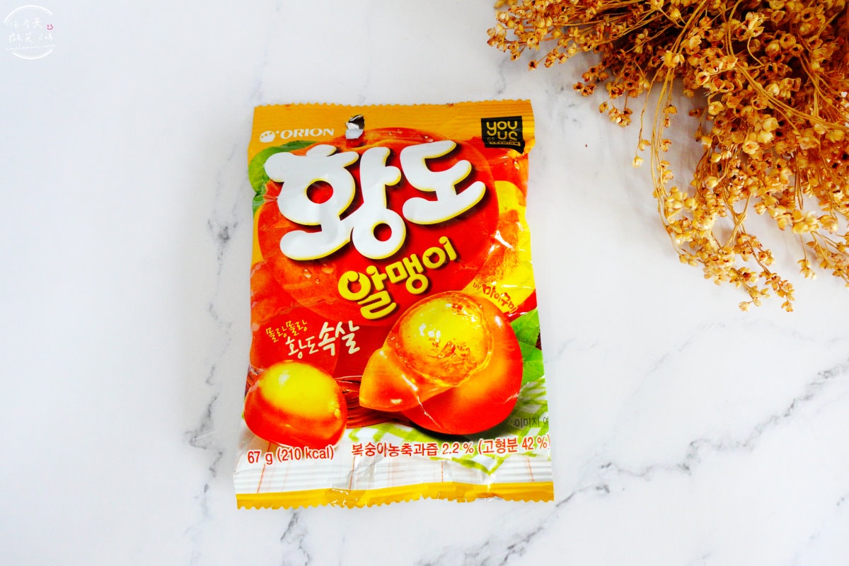 韓國水果軟糖∥Haitai海太李子軟糖(자두젤리)、ORION好麗友黃桃軟糖(황도알맹이)︱酸甜果香在嘴中綻放!韓國軟糖,酸甜水果軟糖︱軟糖控必吃 - 第7張圖